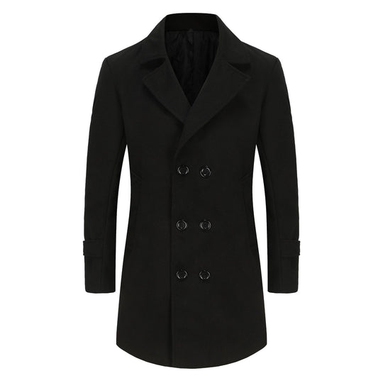 Herren Eleganter Doppelreiher-Mantel mit taillierter Schnittführung und gesteppter Innenfütterung Shop Nory