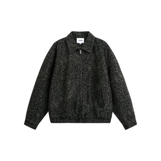 Herren Weite Boxy-Jacke mit Leoprint, durchgehendem Reißverschluss und elastischem Saum Shop Nory
