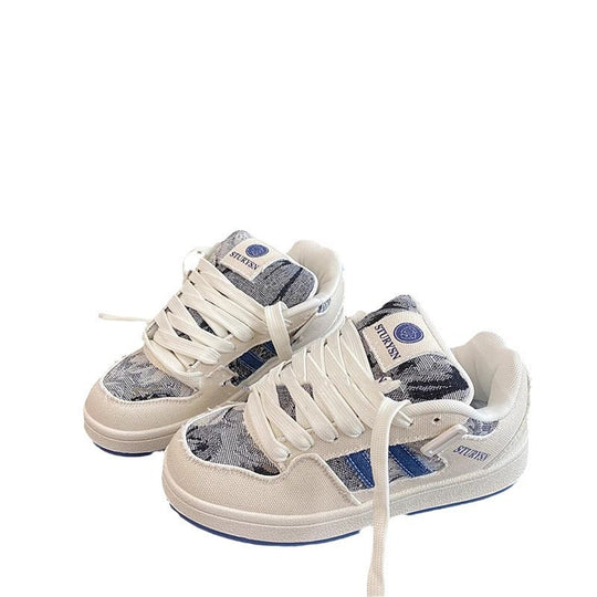 Damen modische Sneakers mit robustem Obermaterial und einzigartigem Design
