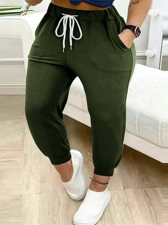 Damen Lässige Jogginghose mit Kordelzug, elastischem Komfortbund und schmalem Bündchen Shop Nory