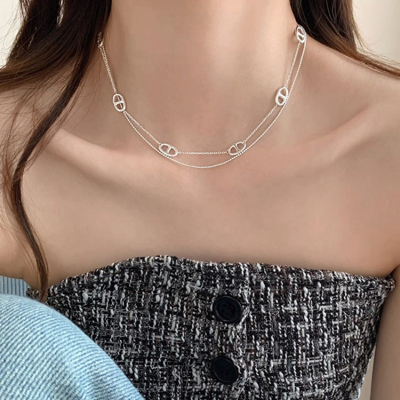 Damen Halskette mit verspieltem Gliederdesign und elegantem Detail Shop Nory