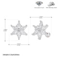 Damen Ohrstecker mit funkelndem Blumenmotiv aus hochwertigem 925 Sterling Silber Shop Nory