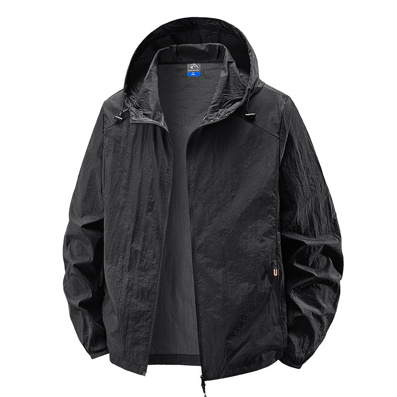 Herren Leichte Outdoorjacke mit verstellbarem Kapuzendesign Shop Nory