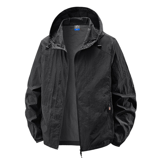 Herren Leichte Outdoorjacke mit verstellbarem Kapuzendesign Shop Nory