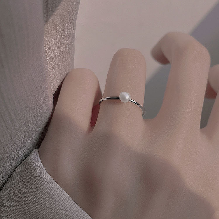Damen minimalistischer Ring mit zarter Perle Shop Nory