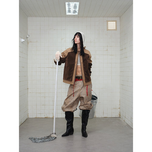 Herren Kurzjacke im Boxy‑Blousonstil aus Velours- und Canvas‑Mix mit hohem Stehkragen Shop Nory