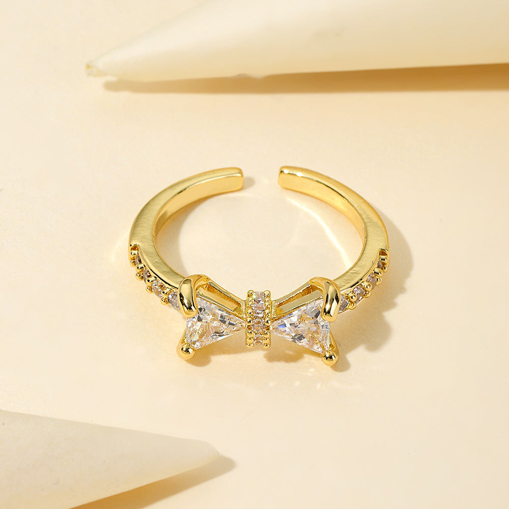Damen eleganter Solitärring mit funkelnden Zirkonia-Steinen Shop Nory