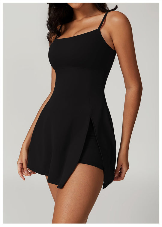 Damen Schwimmdress mit integrierter Shorts und verstellbaren Trägern