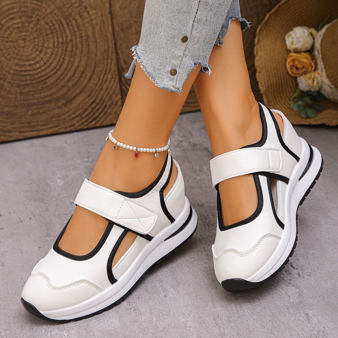 Damen sportliche Slingback-Sneakers mit Klettverschluss und leichter Keilsohle Shop Nory