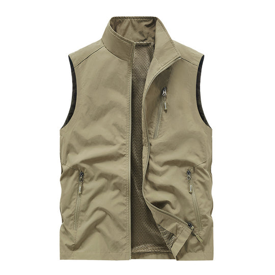 Herren Sportliche Outdoor-Weste mit funktionalen Reißverschlusstaschen Shop Nory