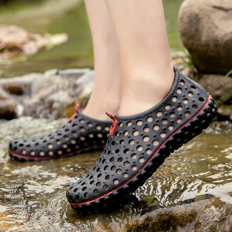 Damen Freizeit-Badeschuhe mit atmungsaktiver Oberflächenstruktur