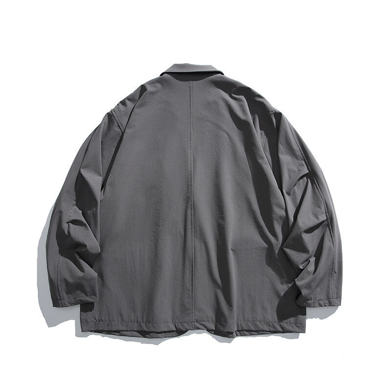 Herren Oversized Utility-Sakko mit multifunktionalen Taschen Shop Nory