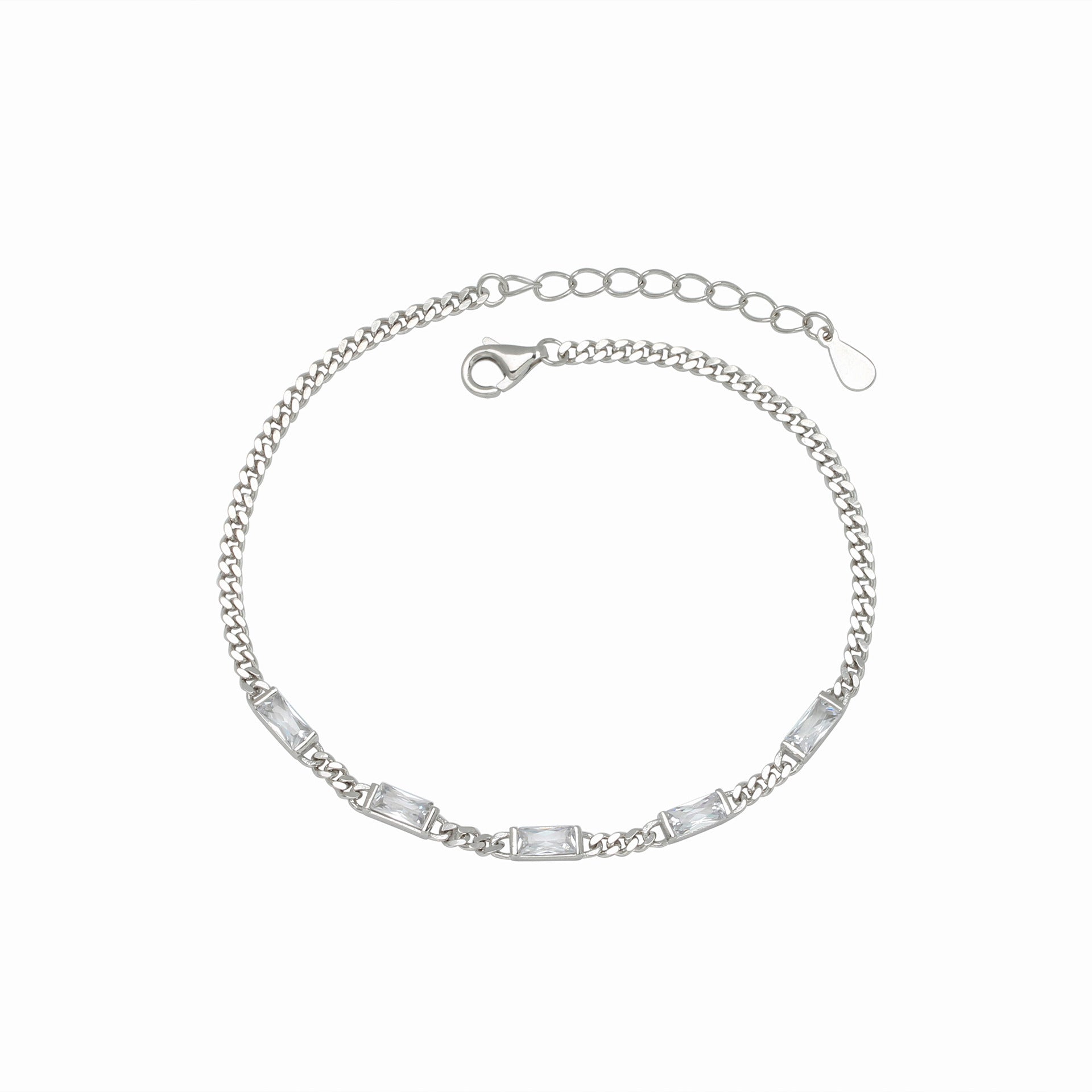 Damen Halskette mit stilvollen grünen Zirkonsteinen in hochwertigem 925 Sterling Silber Shop Nory
