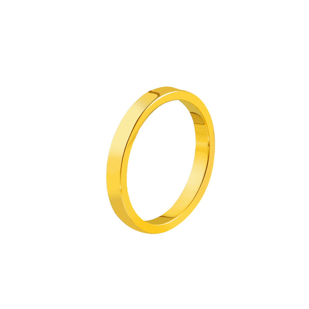 Damen minimalistischer Goldring mit geometrischem Design Shop Nory