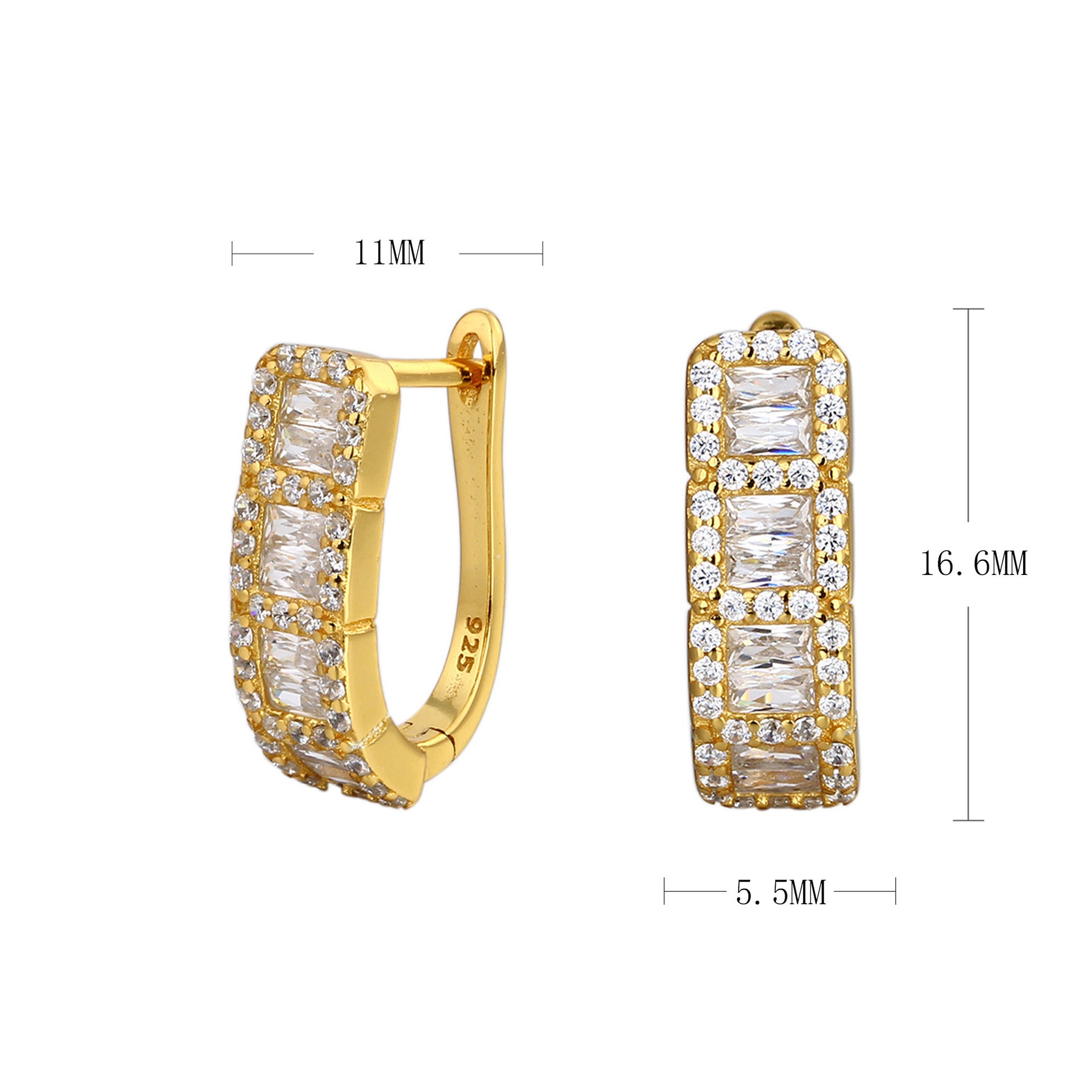Damen Ohrhänger mit funkelndem Zirkon-Arrangement und elegantem Design Shop Nory