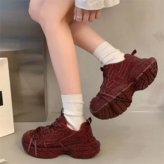 Damen Sculpted-Plateau Sneaker mit strukturiertem Mesh und ergonomischem Komfortfußbett Shop Nory