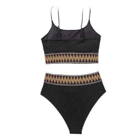 Damen Hochtailliertes Bikini-Set mit sportlichem Design