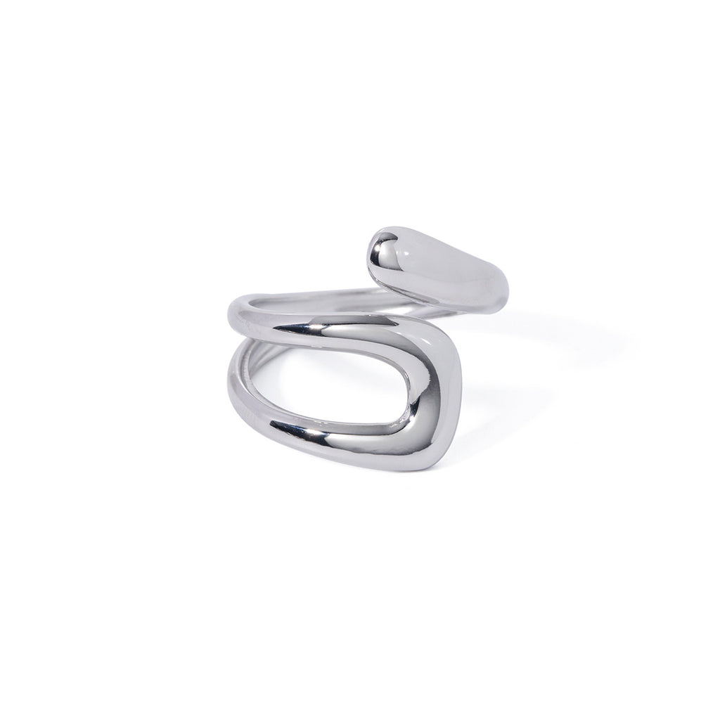 Damen Offener Ring mit modernem, geschwungenem Design Shop Nory