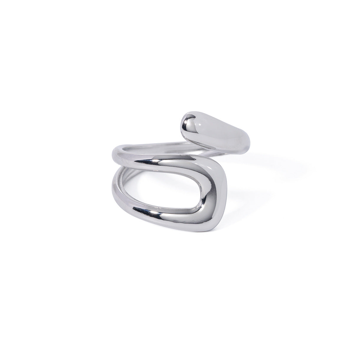 Damen Offener Ring mit modernem, geschwungenem Design Shop Nory
