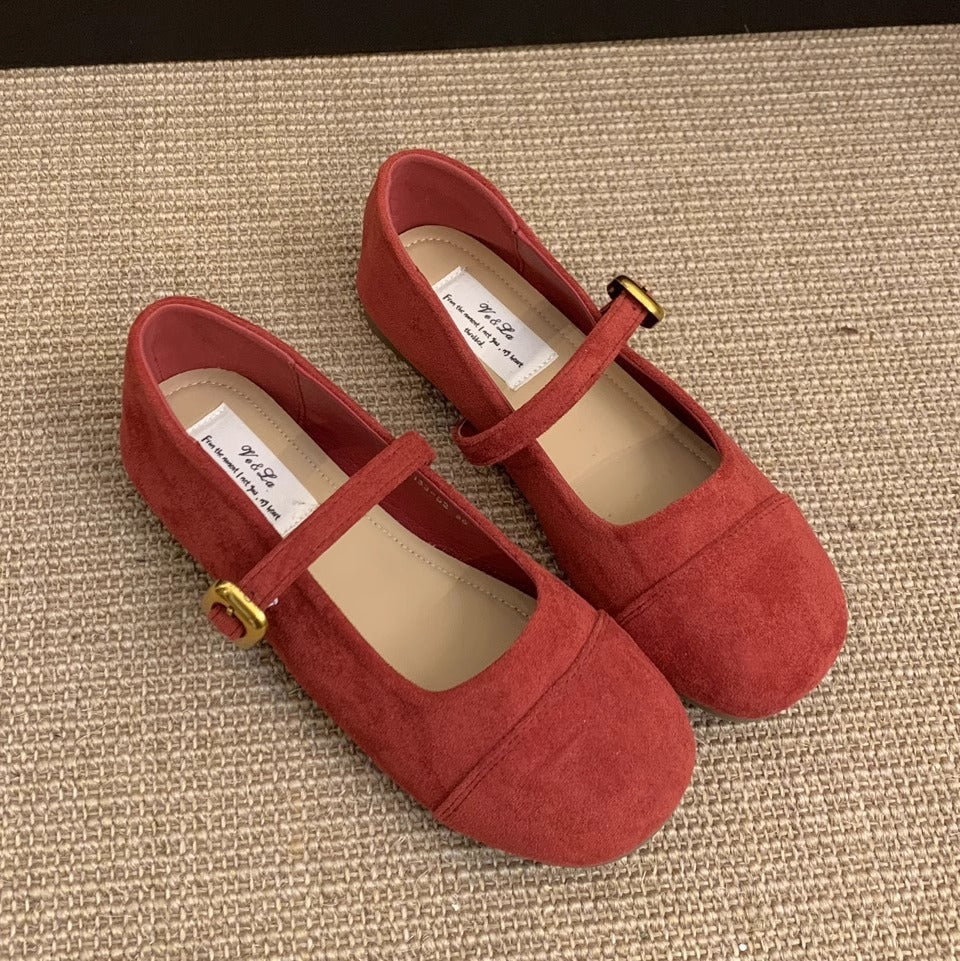 Damen Ballerinas mit verstellbarem Riemen und weichem Innenfutter