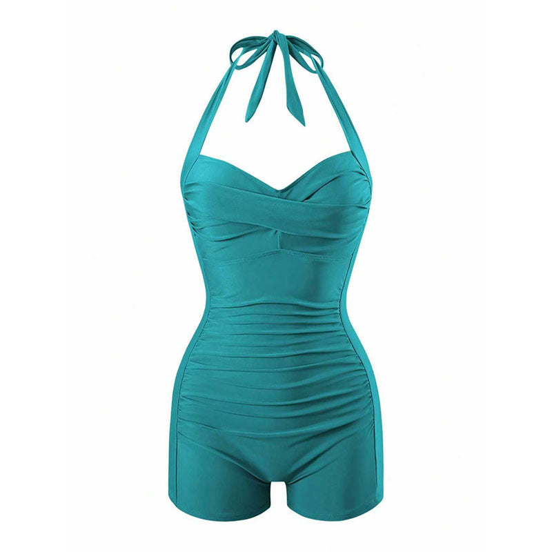 Damen Einteiler Badeanzug mit halterneck Design und moderner Passform
