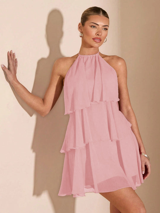 Damen Sommerliches Kleid mit raffinierten Rüschendetails Shopnory