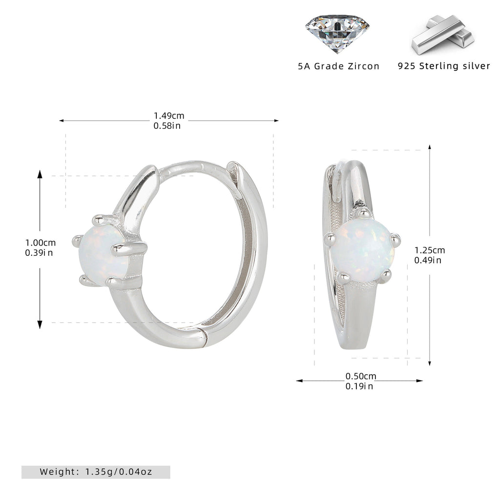 Damen Ohrhänger mit funkelndem Opal und edlem 925 Sterling Silber Shop Nory