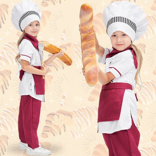 Mädchen Kochkostüm mit hochwertiger Schürze und Kochmütze Shop Nory