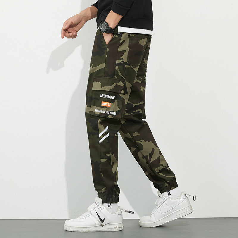 Herren Urbanes Camouflage-Jogger mit Utility-Taschen und elastischem Knöchelsaum Shop Nory