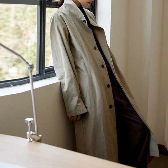 Damen Urbaner Lange Trenchcoat Shop Nory