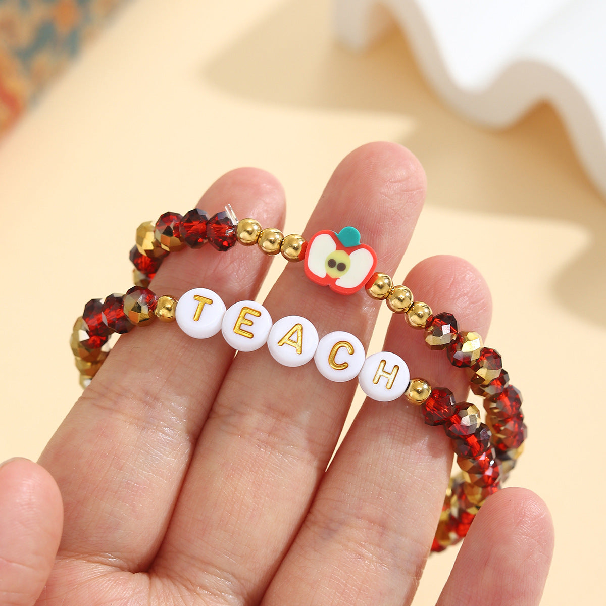 Damen Armband-Set mit liebevollen Lehrer-Motiven Shop Nory