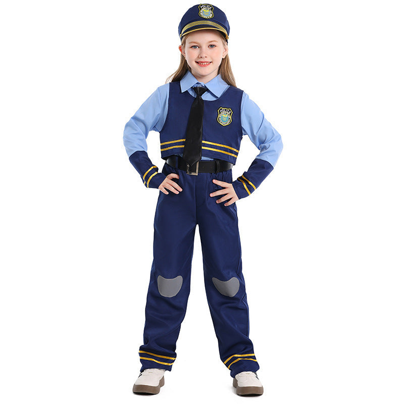 Mädchen Polizeikostüm mit Hasenohren und eleganten Details Shop Nory