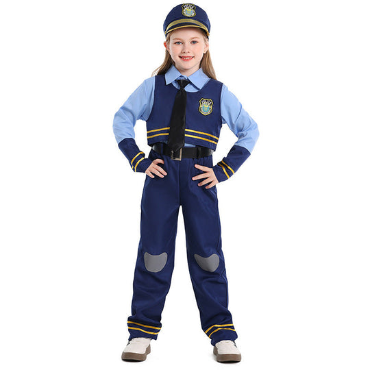 Mädchen Polizeikostüm mit Hasenohren und eleganten Details Shop Nory