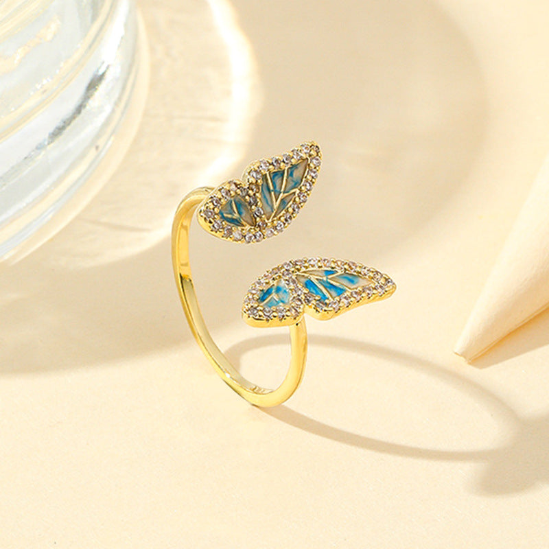Damenring mit auffälligem Schmetterlingsdesign Shop Nory