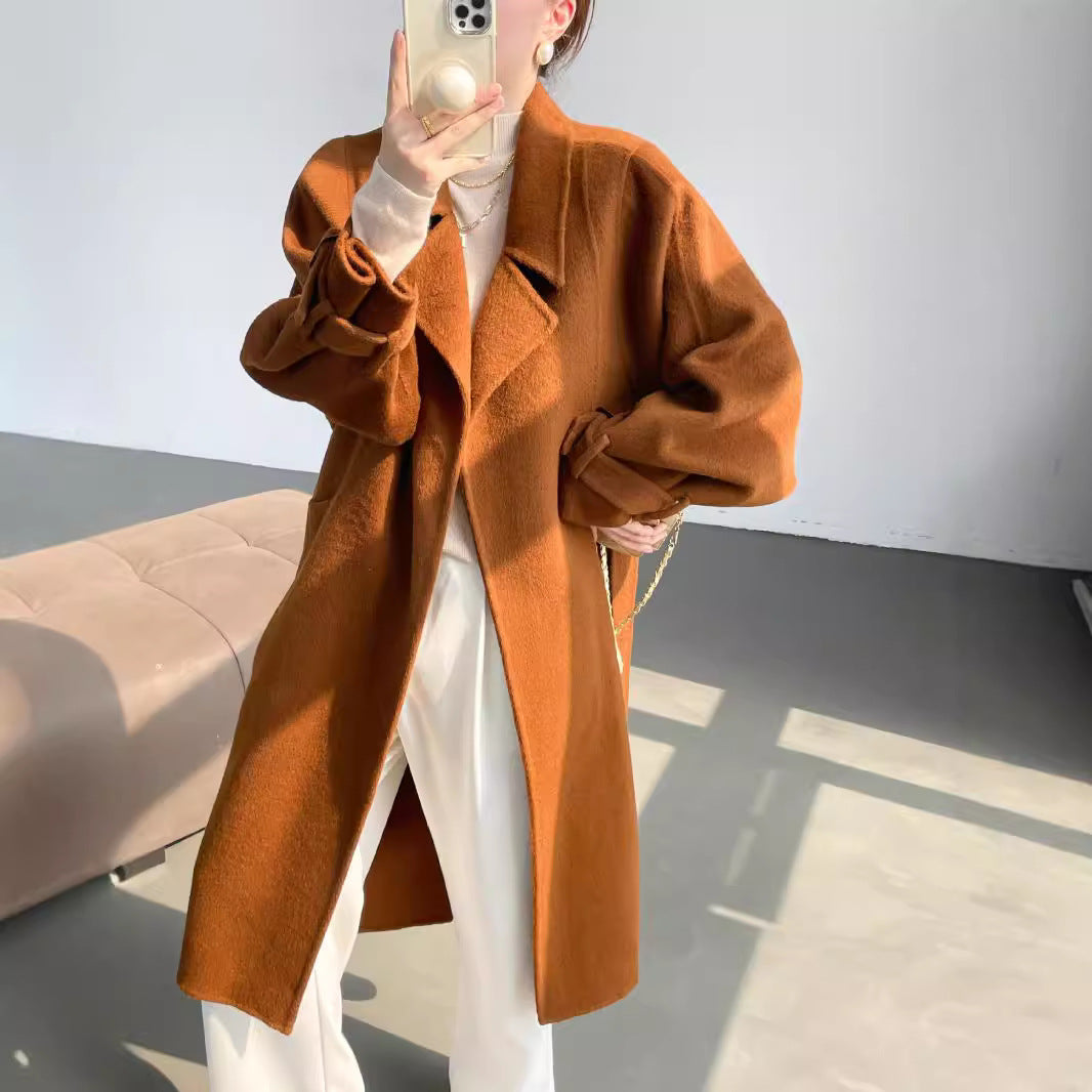 Damen Oversize-Mantel mit tiefsitzender Schulter und langer Silhouette Shop Nory