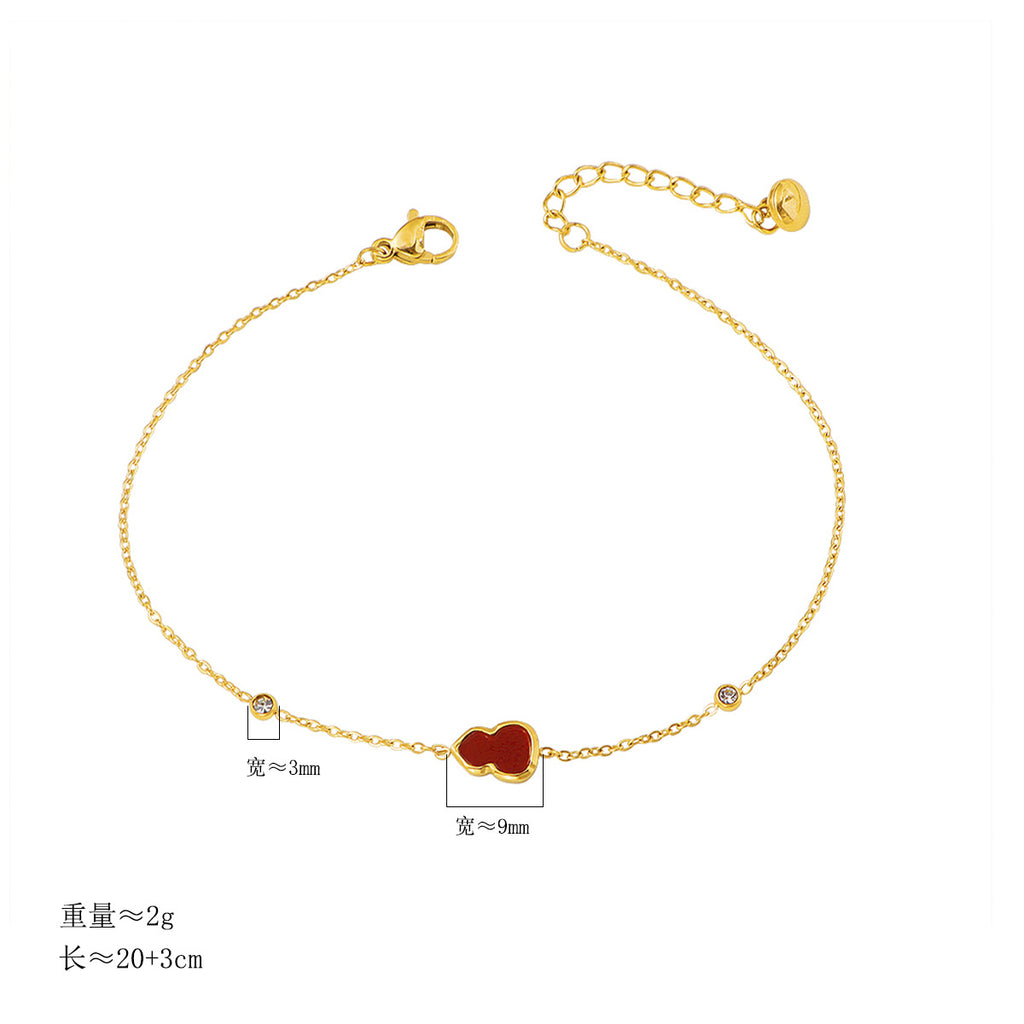 Damen zarte Fußkette mit rotem Herzen und funkelnden Kristallakzenten Shop Nory