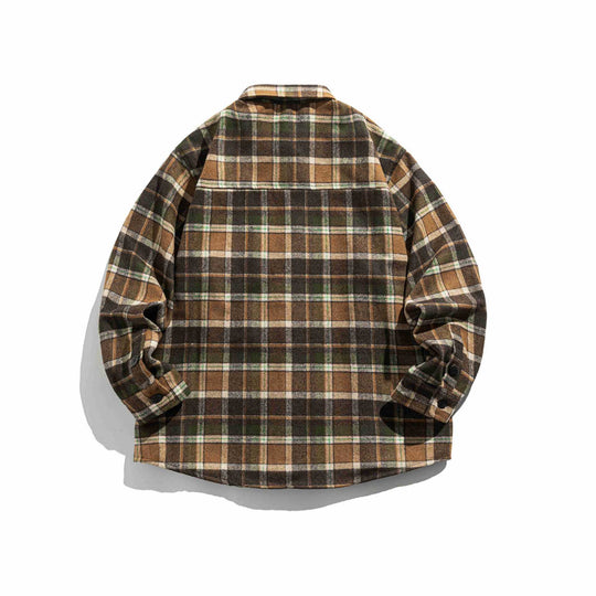 Herren Kariertes Flanell-Überhemd mit Brusttasche Shop Nory