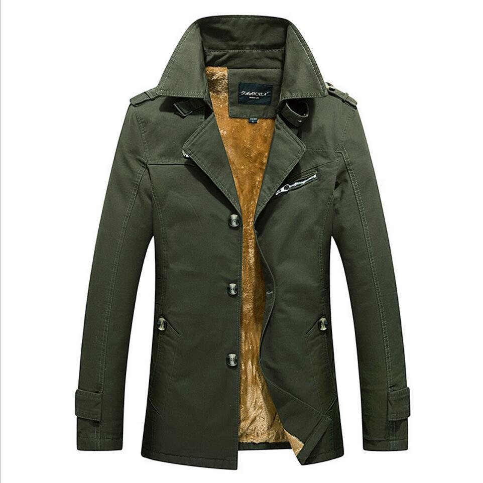 Herren Kurzmantel mit Teddyfleece Innenfutter, Stehkragen und zweireihiger Knopfleiste Shop Nory