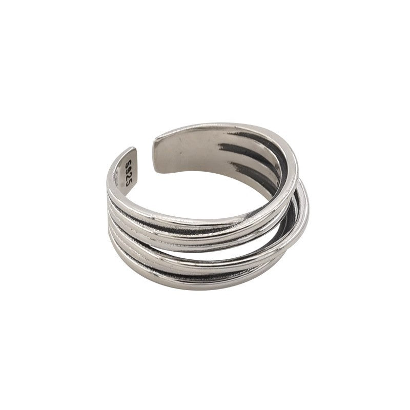 Damen Zierlicher Silberring mit Perlen-Design Shop Nory
