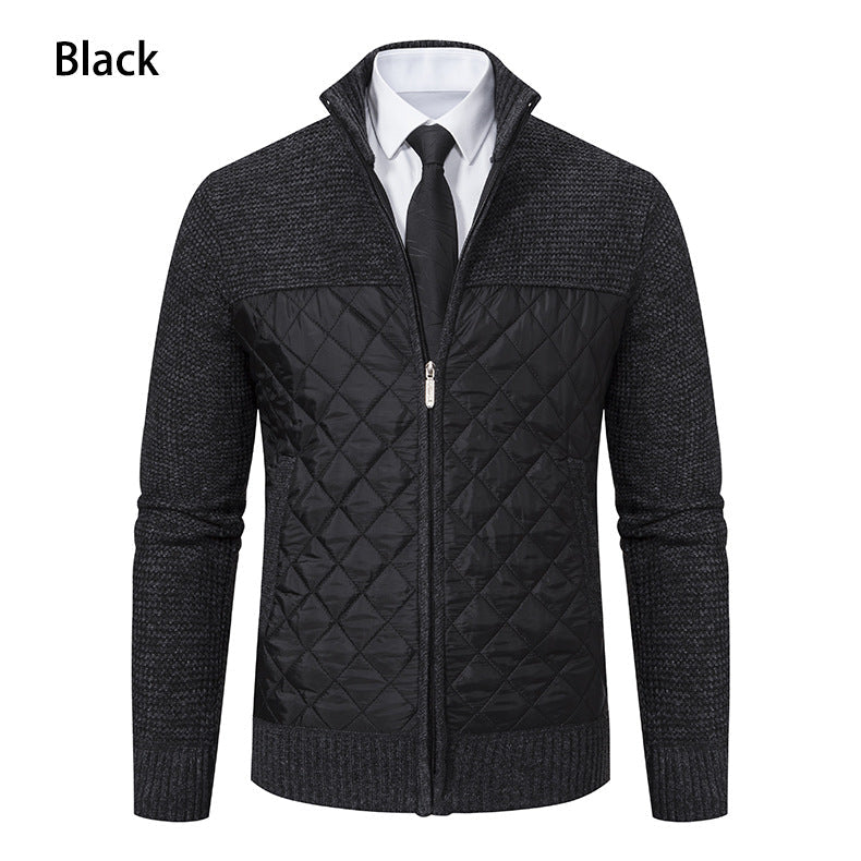 Herren gesteppte Freizeitjacke mit hochschließendem Kragen und praktischen Taschen