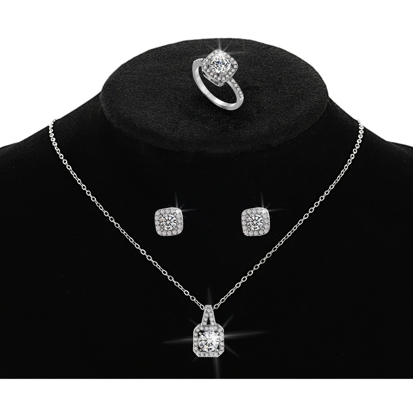 Damen Schmuckset mit funkelnden Kristallen und eleganten Designs Shop Nory