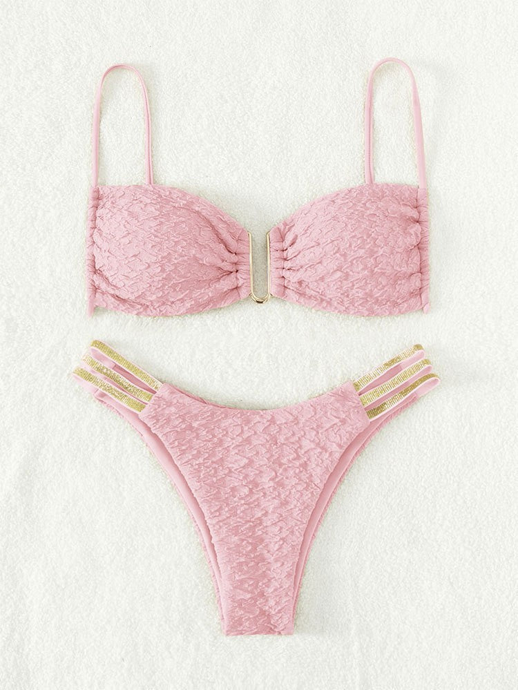 Damen Push-Up Bikini mit raffiniertem Schnürdetail