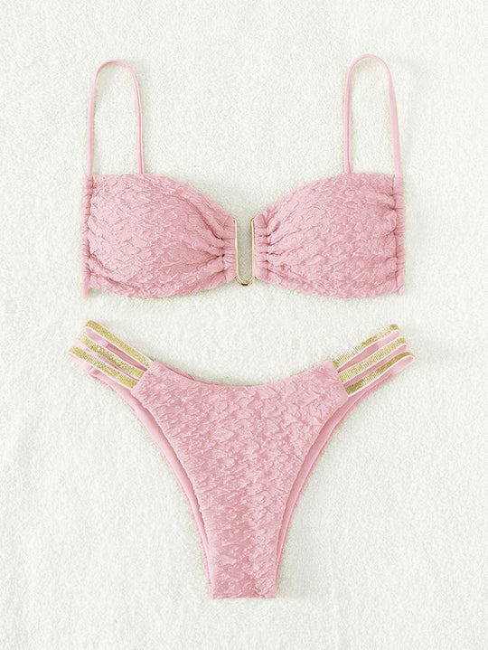 Damen Push-Up Bikini mit raffiniertem Schnürdetail