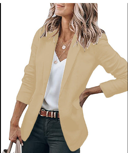 Damen komfortable Blazerjacke mit strukturiertem Design und eleganten Akzenten