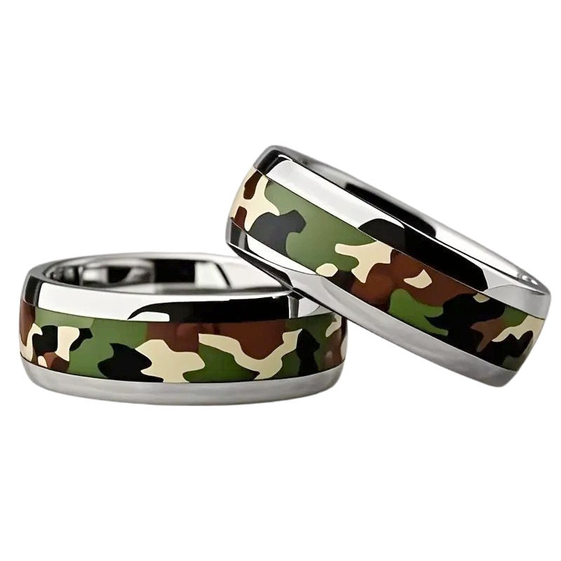 Herren Ring mit künstlerischem Herzschlag-Design und hochglänzender Edelstahloberfläche Shop Nory