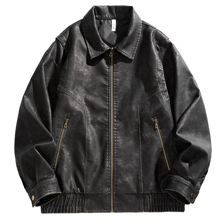 Herren kurz geschnittene jacke mit elastischem Bund und Taschen