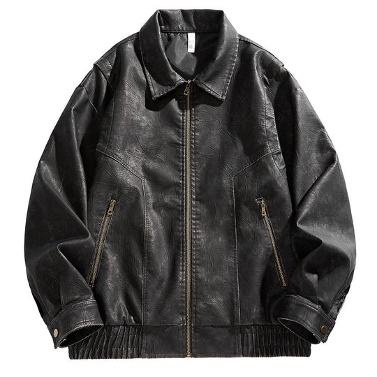 Herren kurz geschnittene jacke mit elastischem Bund und Taschen