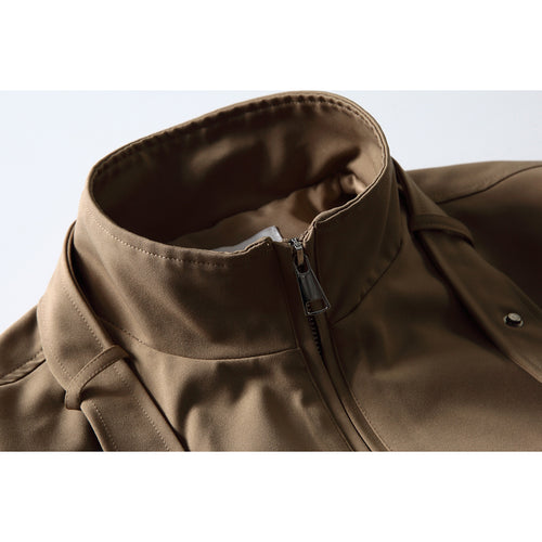 Herren Boxy-Blousonjacke im Overshirt-Stil mit Stehkragen und Riemen-Detail Shop Nory