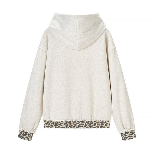 Damen Oversize‑Kapuzenpullover mit Leo‑Futter, Used‑Details und Kängurutasche Shop Nory