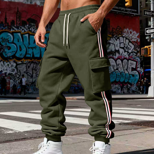 Herren Cargo-Joggerhose mit seitlichen Klapp‑Cargotaschen, Tunnelzug & Rippbündchen Shop Nory